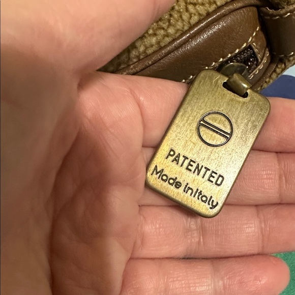 Borbonese Textured Brown Pouch - Picture 7 of 9